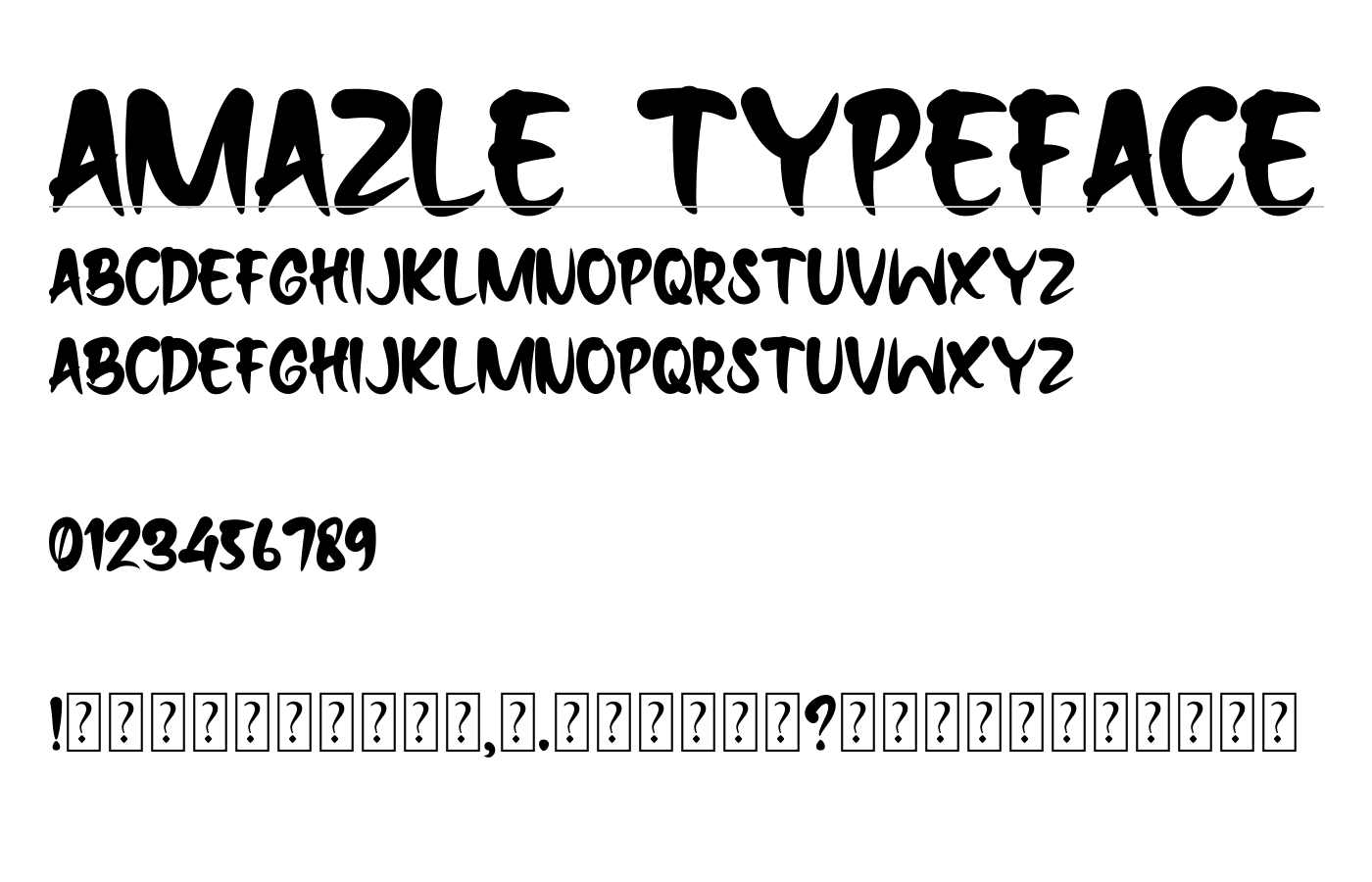 Amazle Typeface Font preview