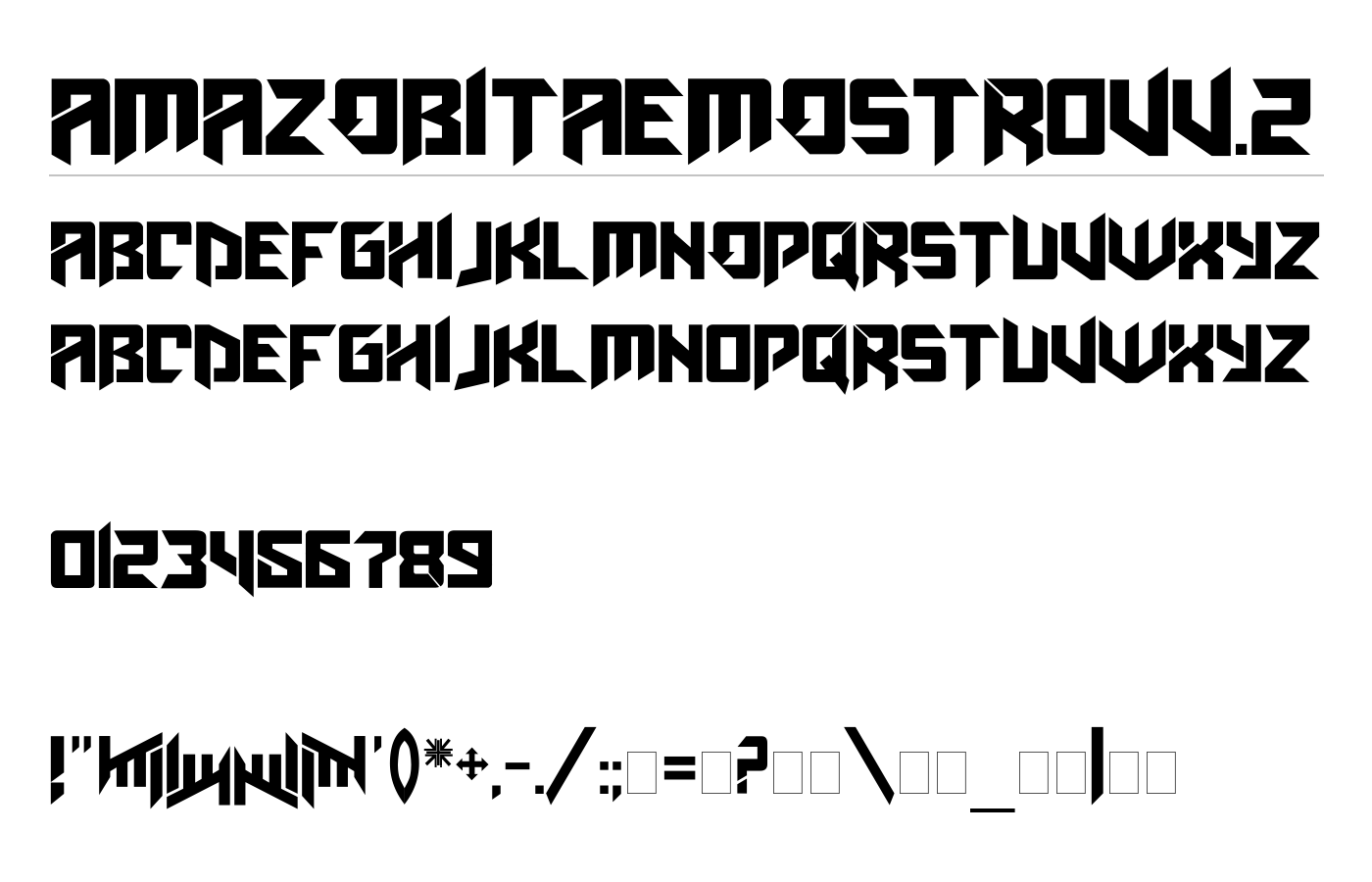 AmazObitaemOstrovV.2 Font preview