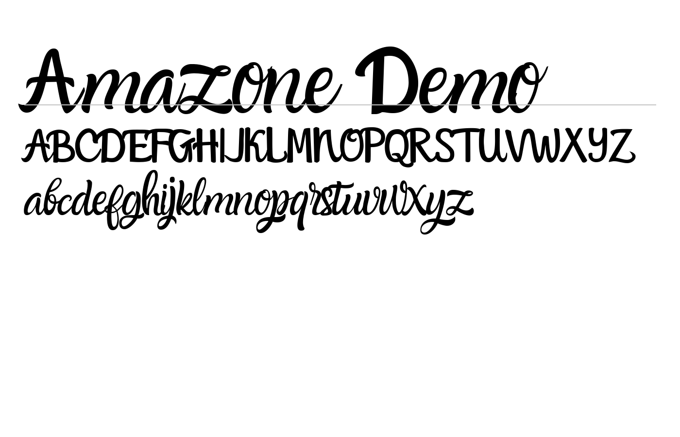 Amazone Demo Font preview