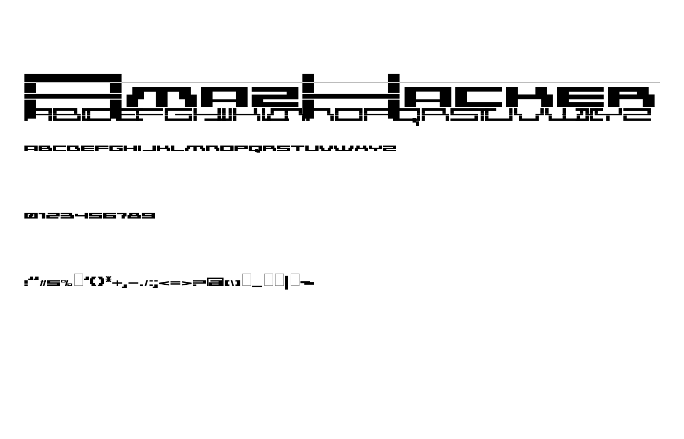 AmazHacker Font preview