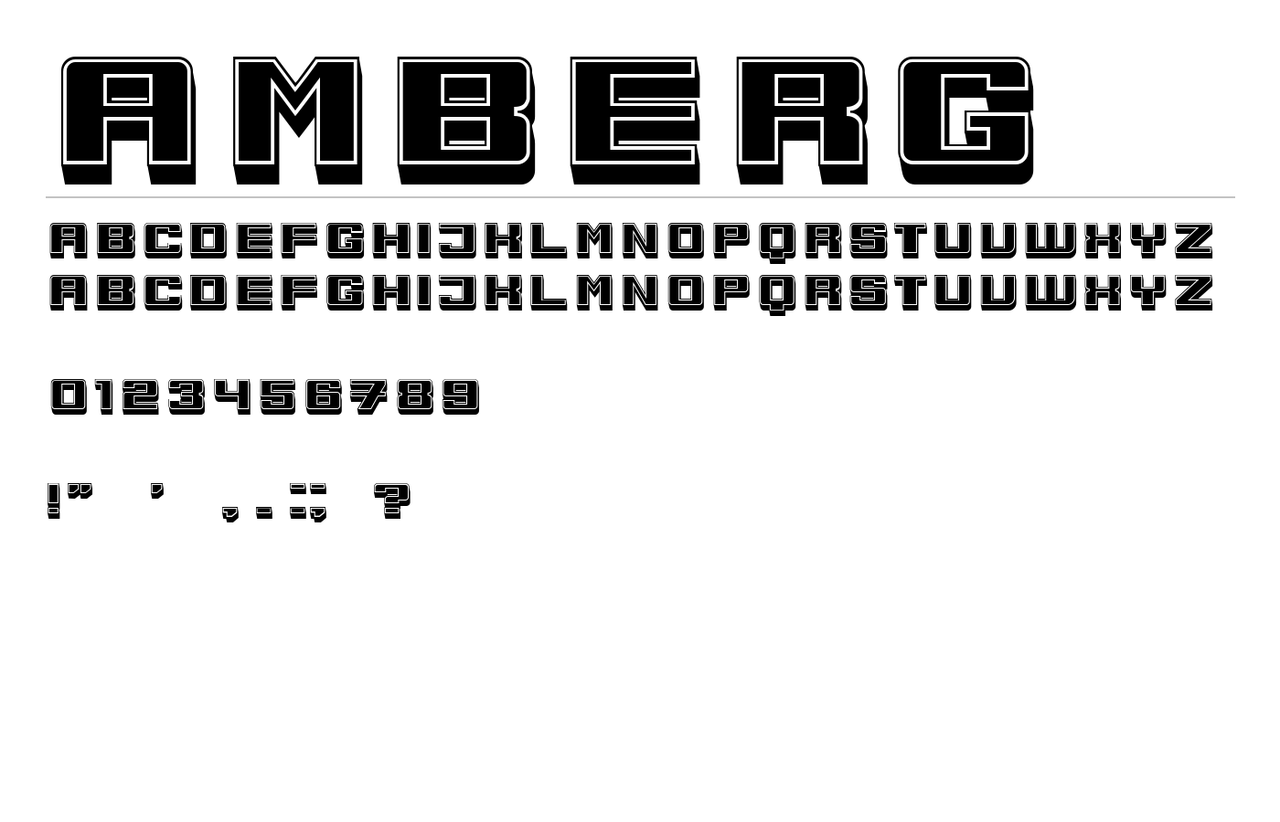 Amberg Font preview