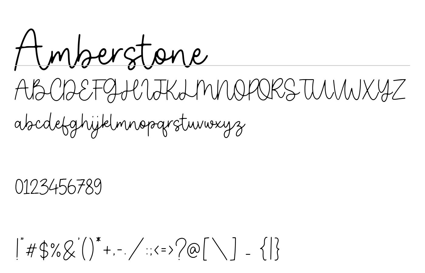 Amberstone Font preview