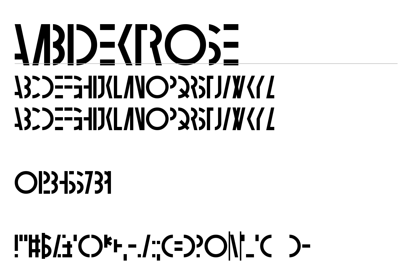 Ambidextrose Font preview
