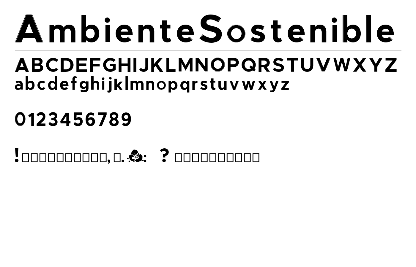 AmbienteSostenible Font preview