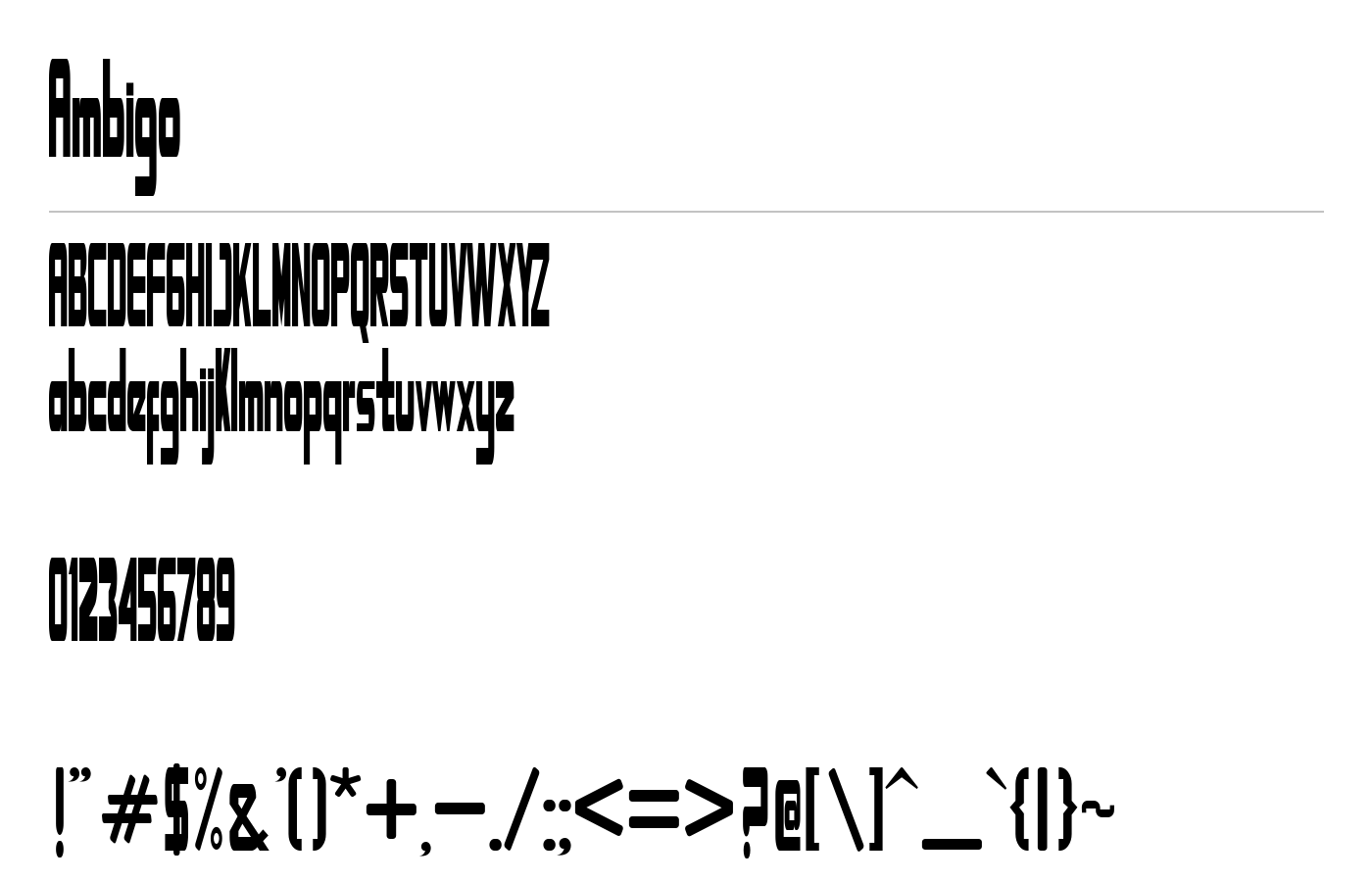 Ambigo Font preview