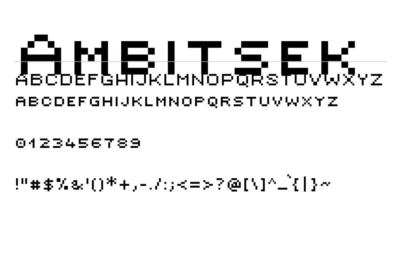Ambitsek Font preview