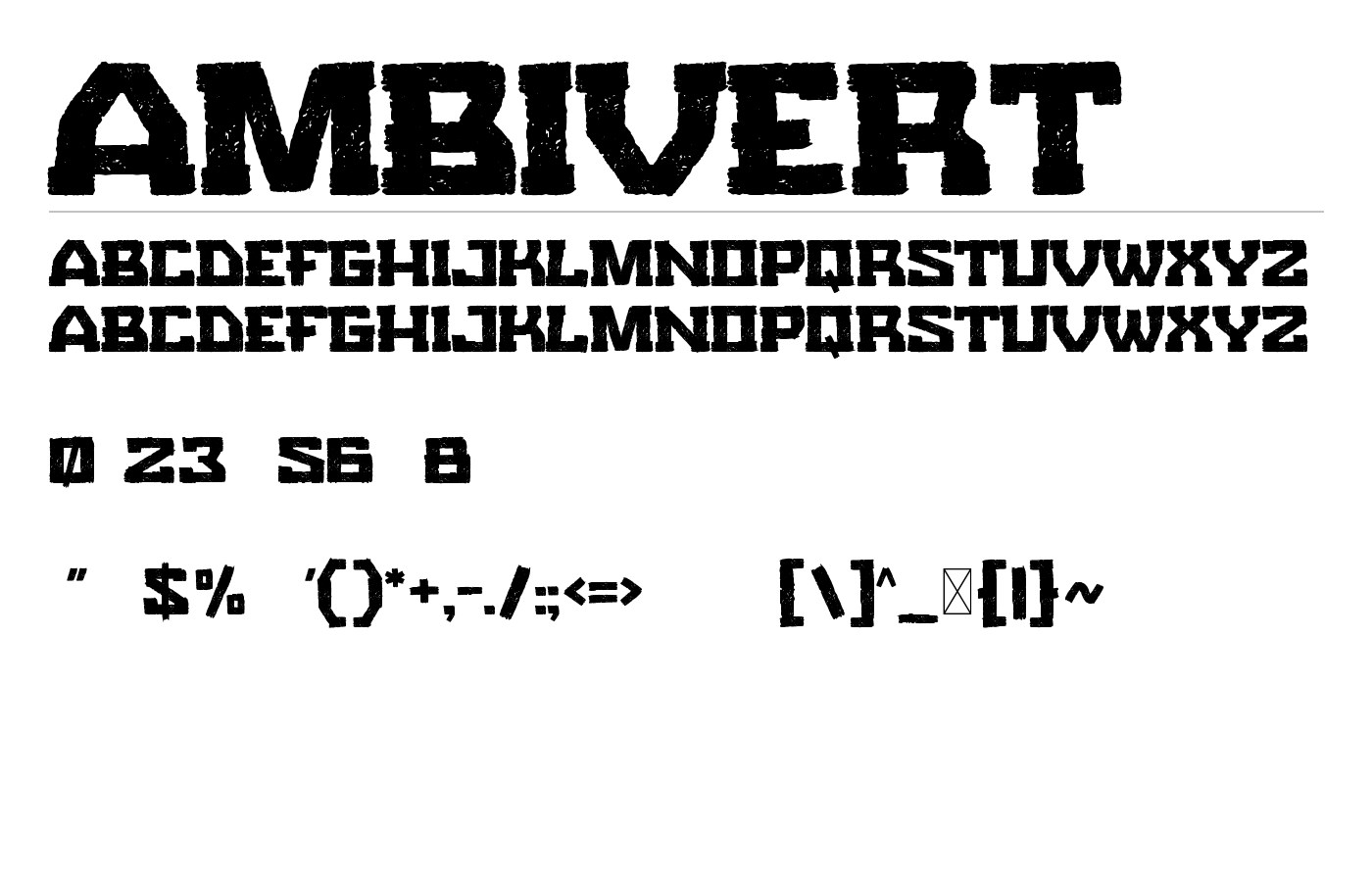 Ambivert Font preview