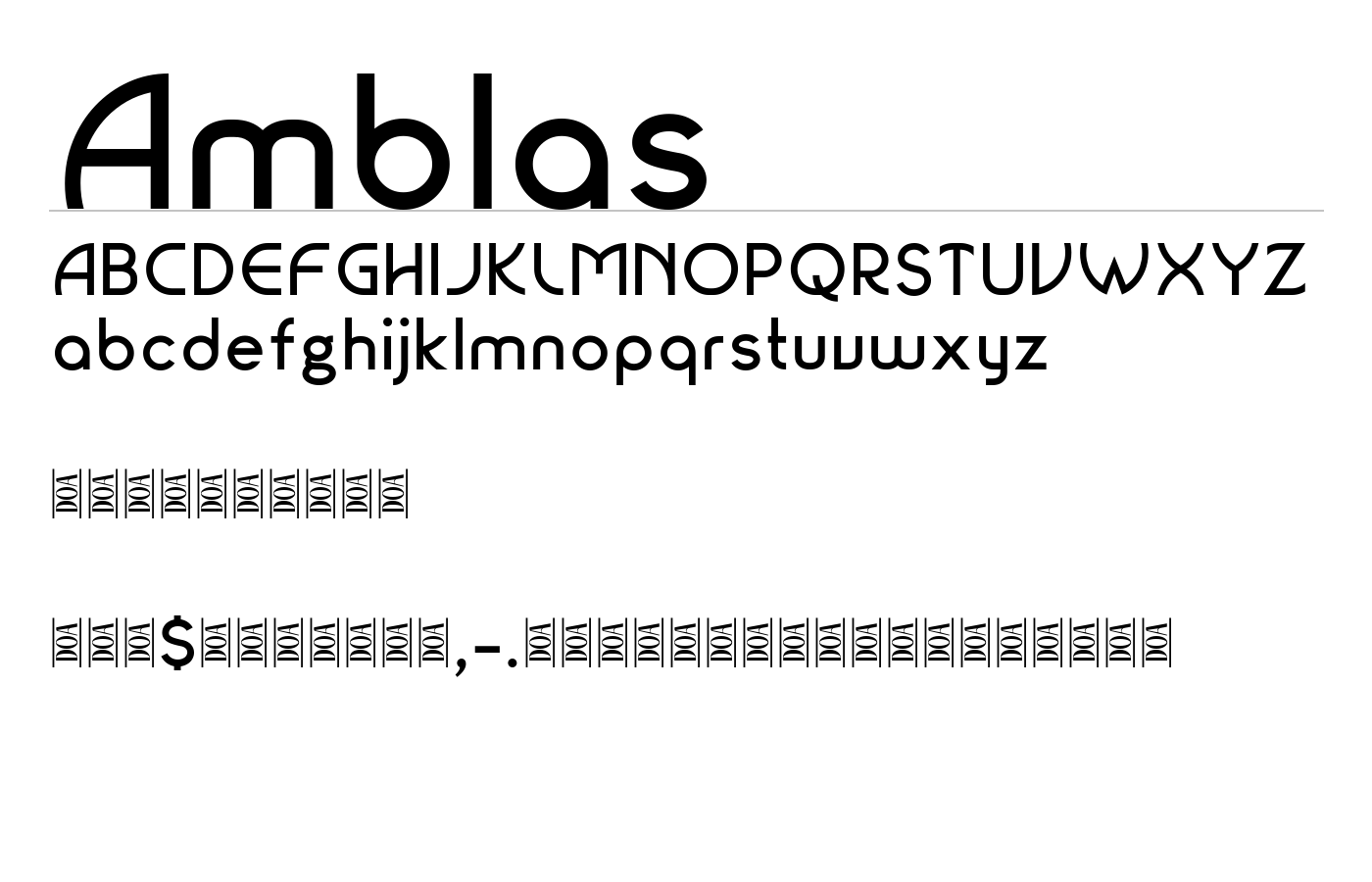 Amblas Font preview