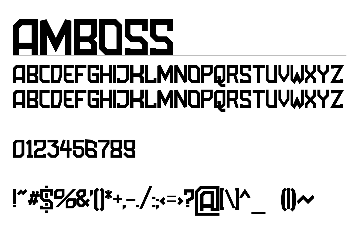 Amboss Font preview