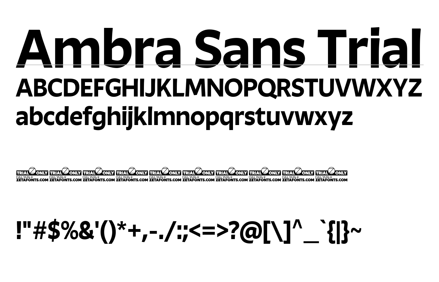 Ambra Sans Trial Font preview
