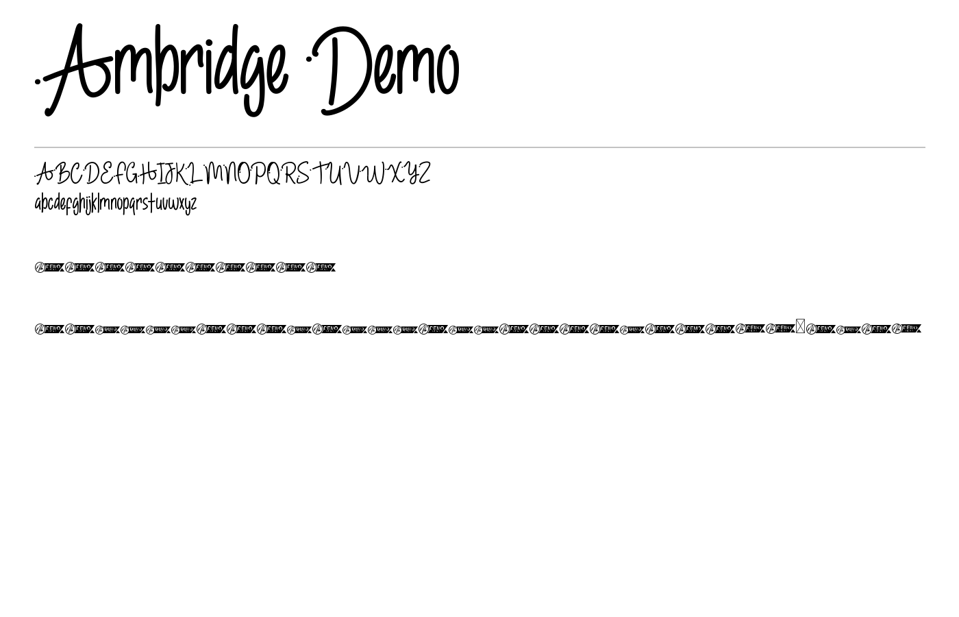 Ambridge Demo Font preview