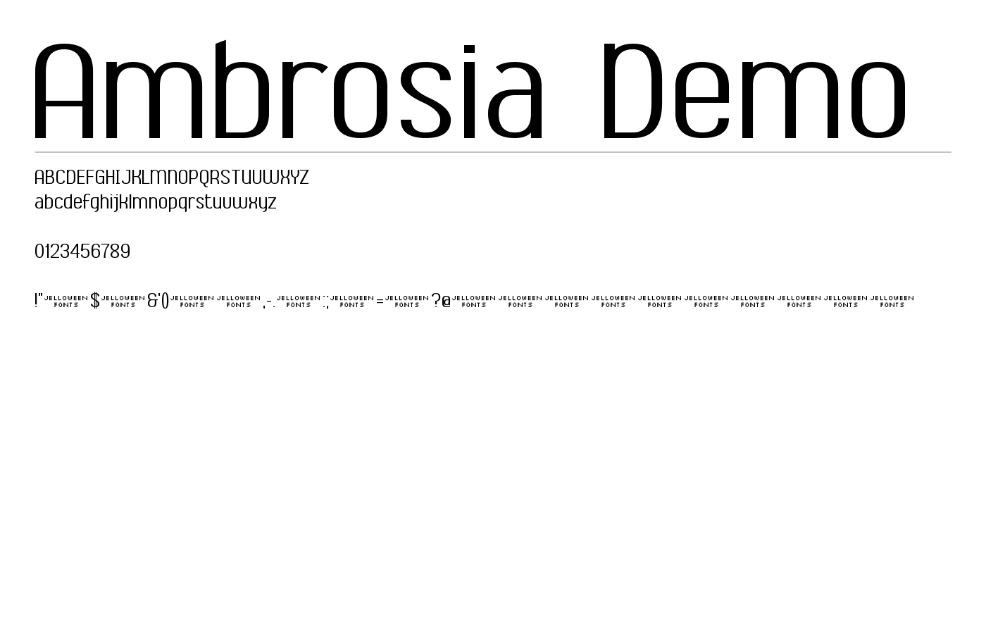 Ambrosia Demo Font preview