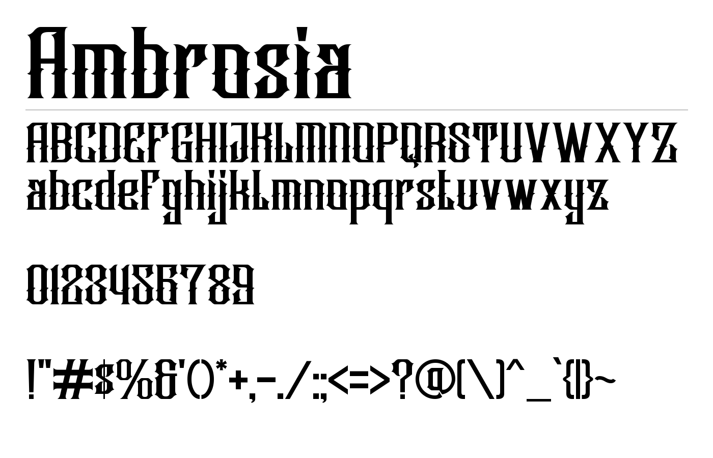 Ambrosia Font preview