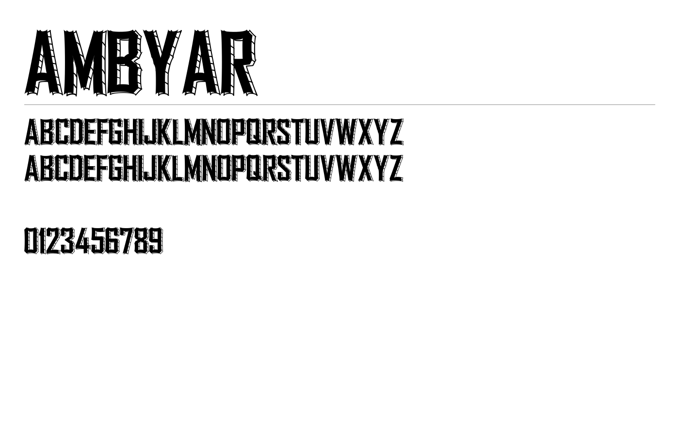 Ambyar Font preview