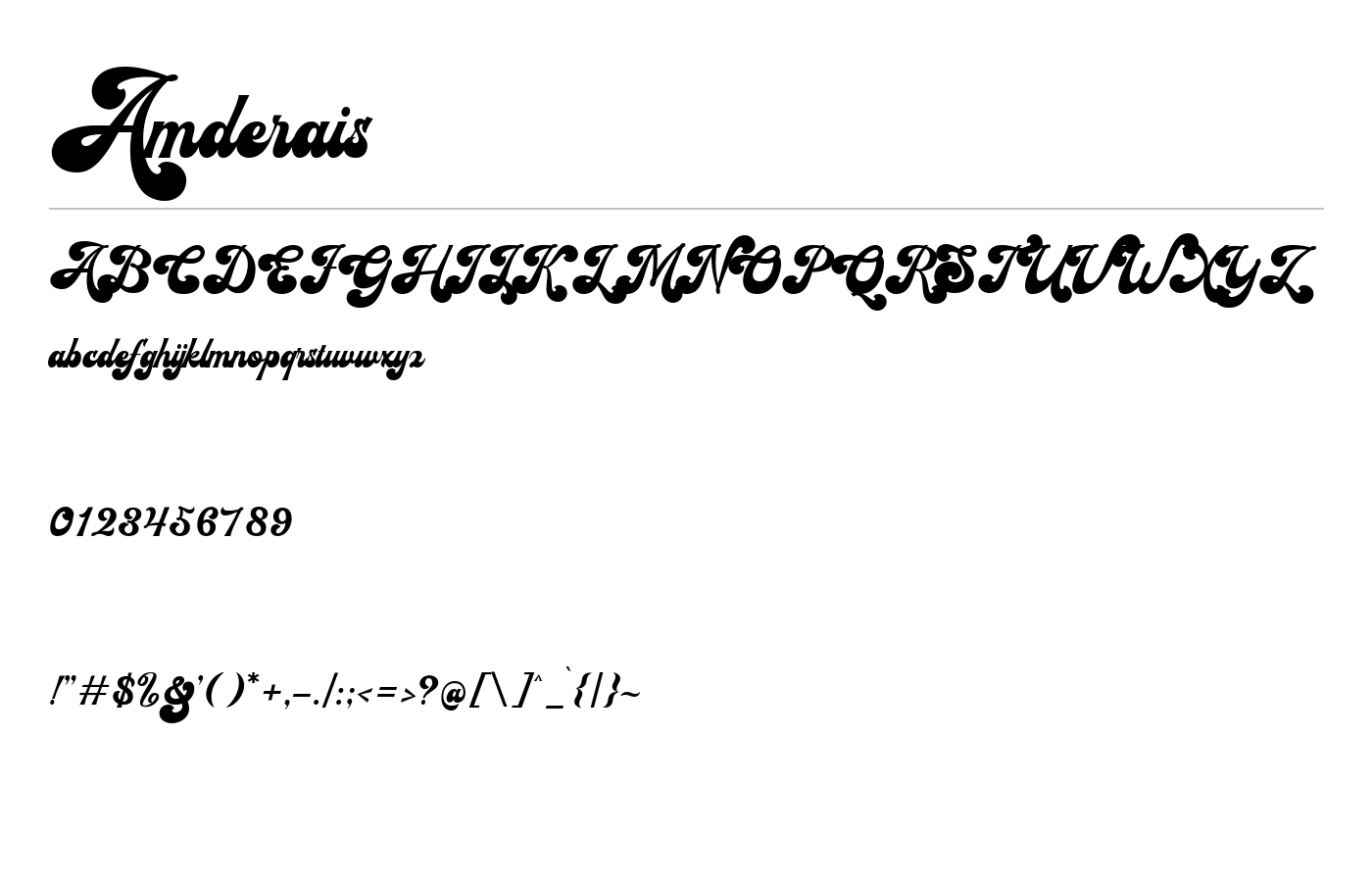 Amderais Font preview