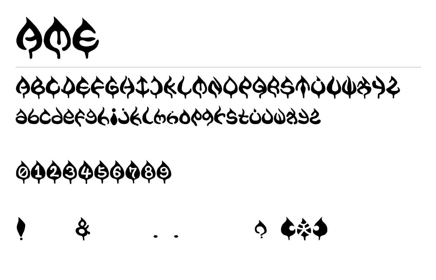 AME- Font preview