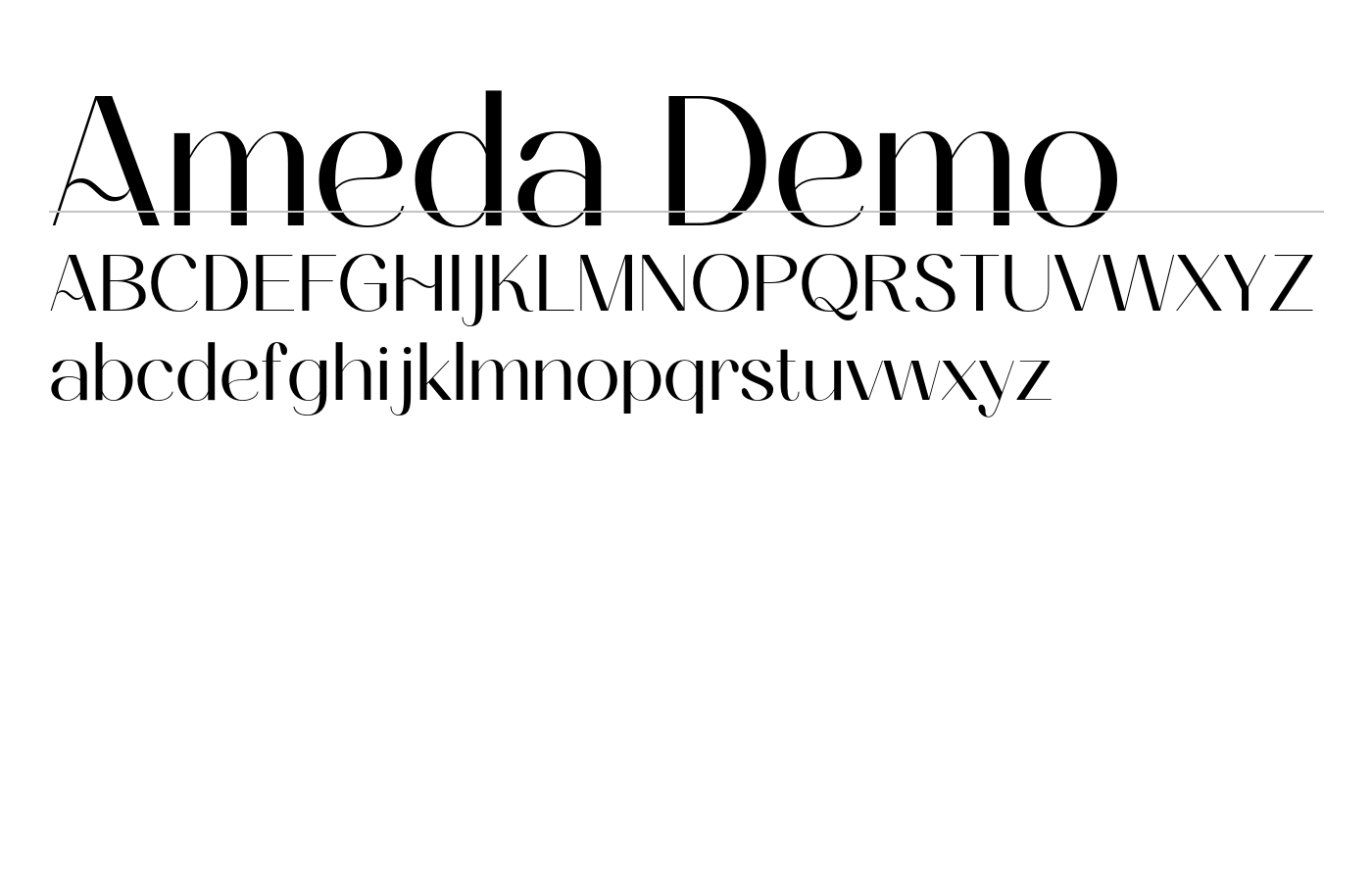 Ameda Demo Font preview
