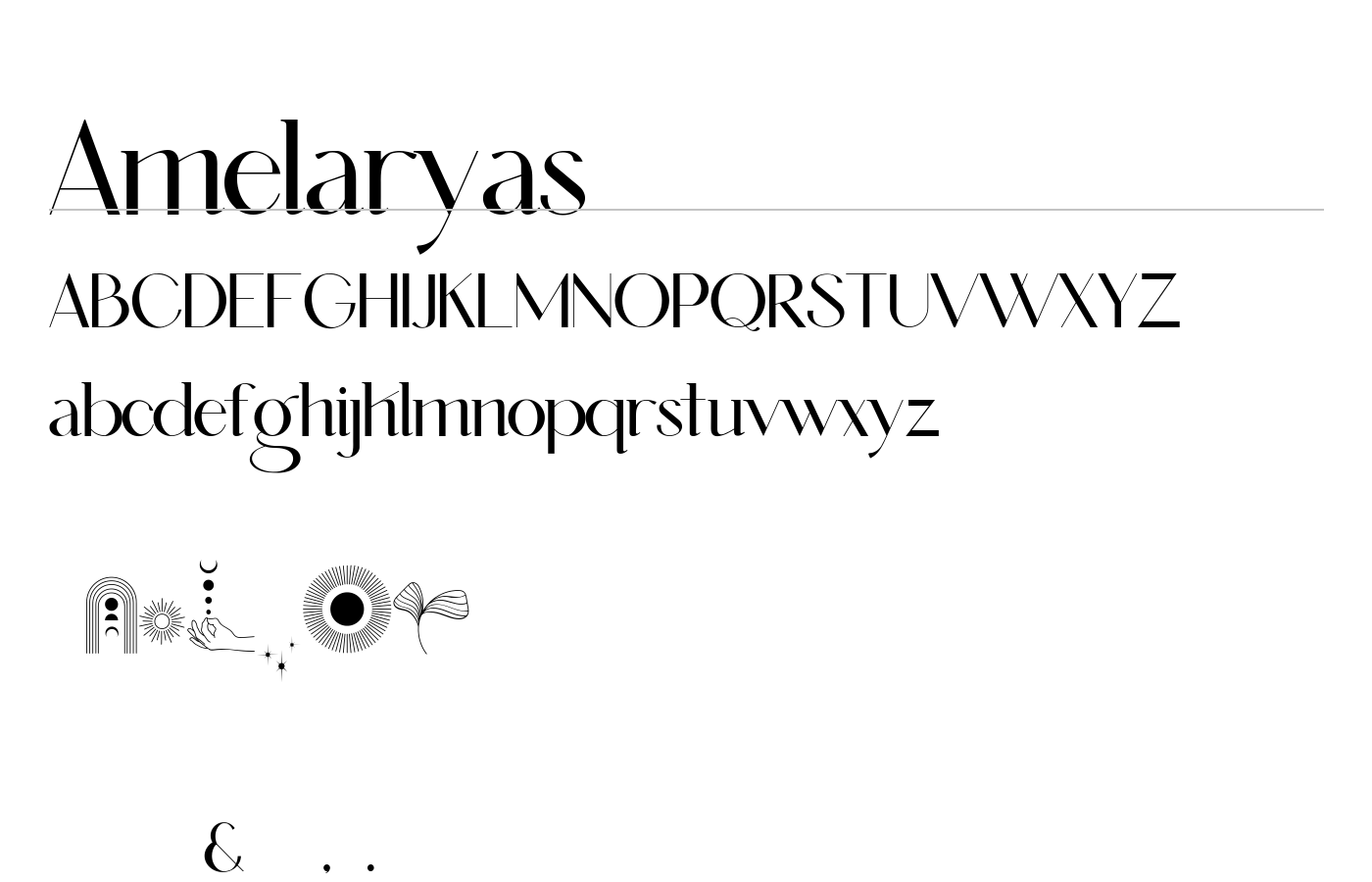 Amelaryas Font preview