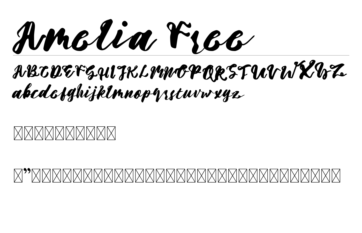 Amelia Free Font preview