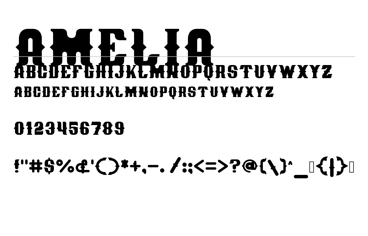 amelia Font preview