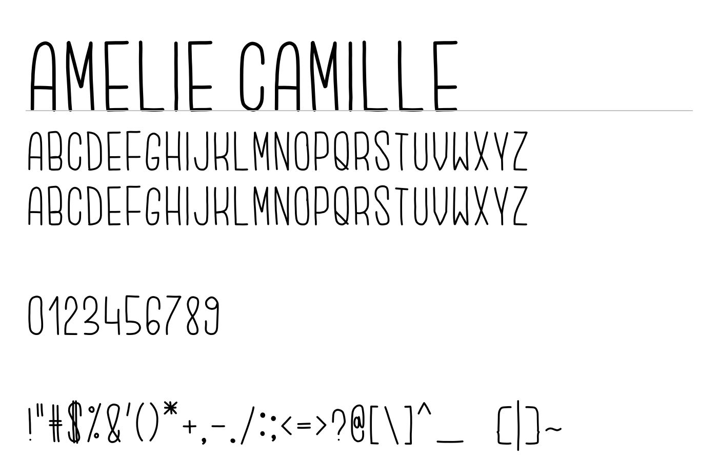 Amelie Camille Font preview