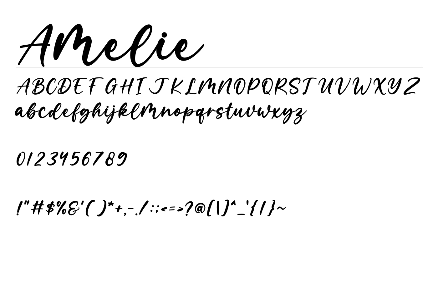 Amelie Font preview