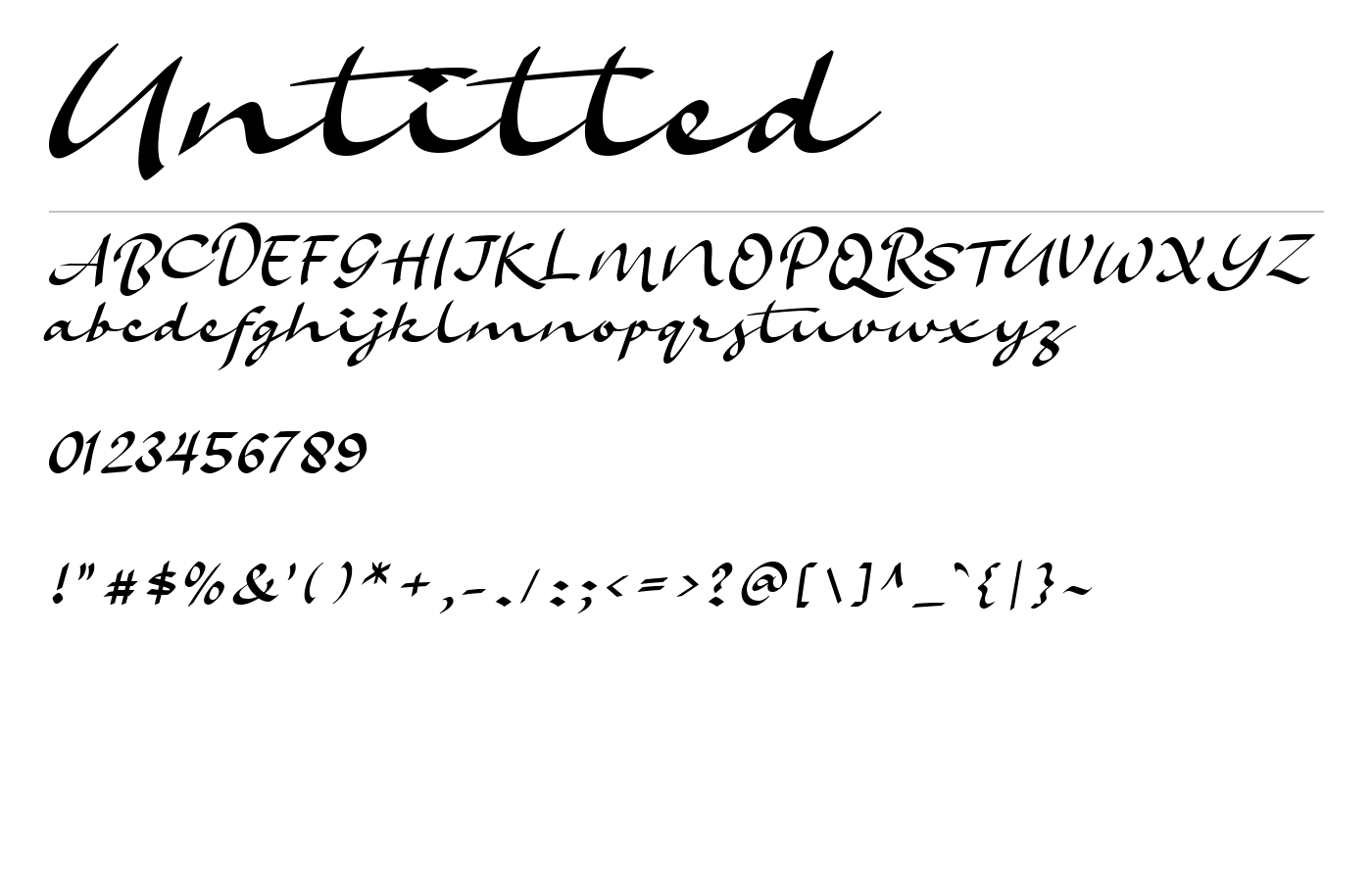 Untitled Font preview