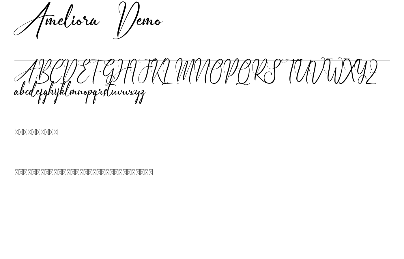 Ameliora Demo Font preview