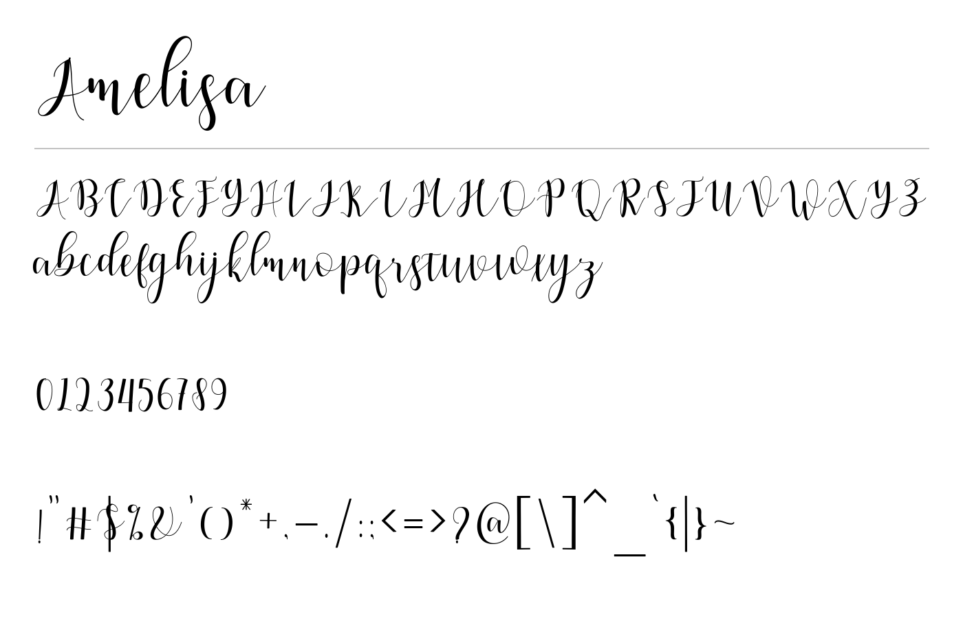 Amelisa Font preview