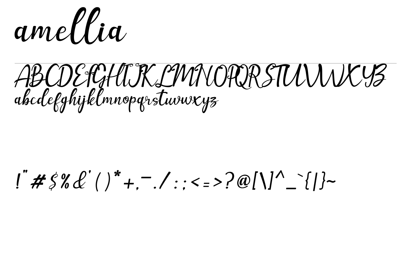 amellia Font preview