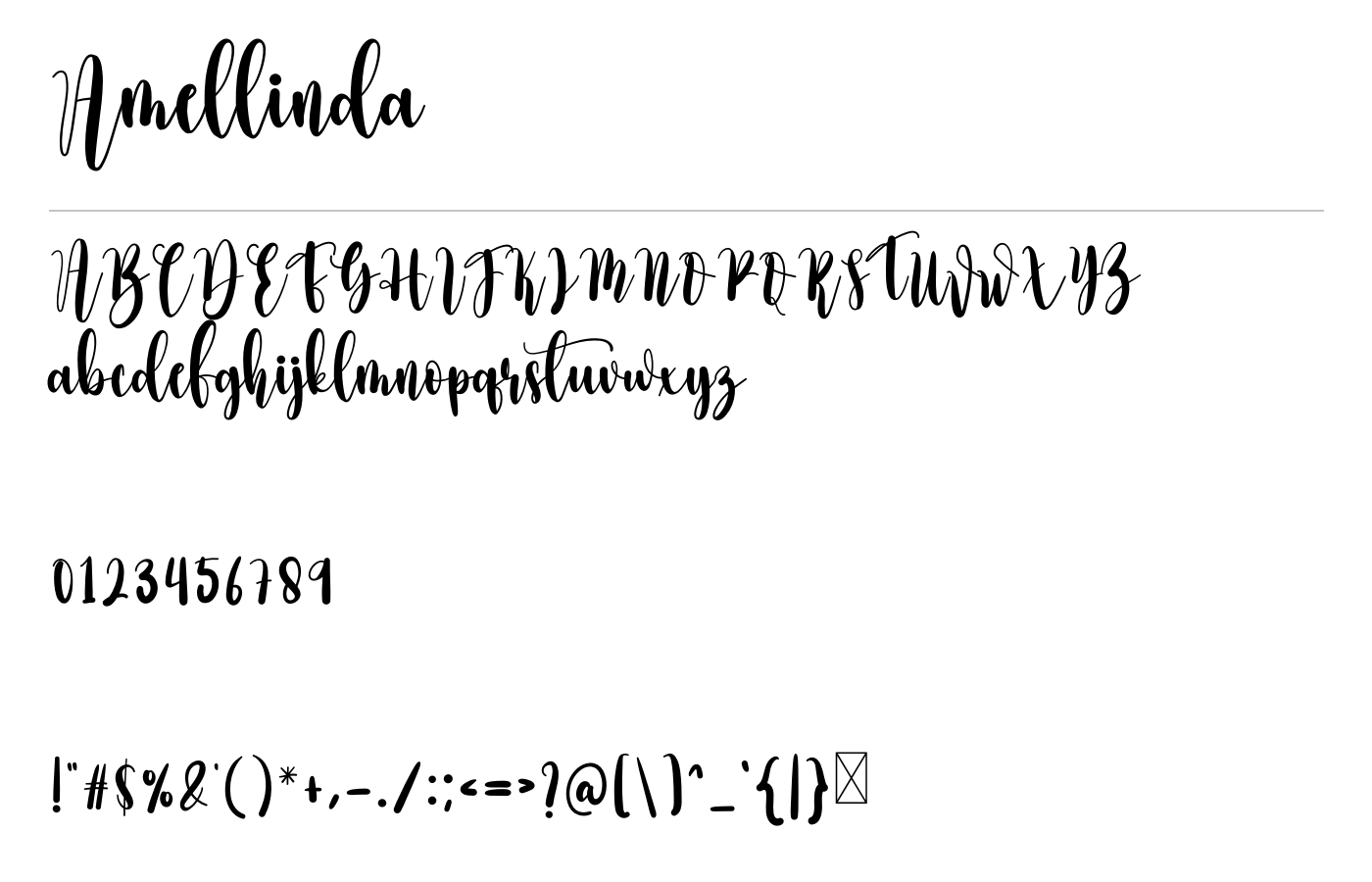 Amellinda Font preview