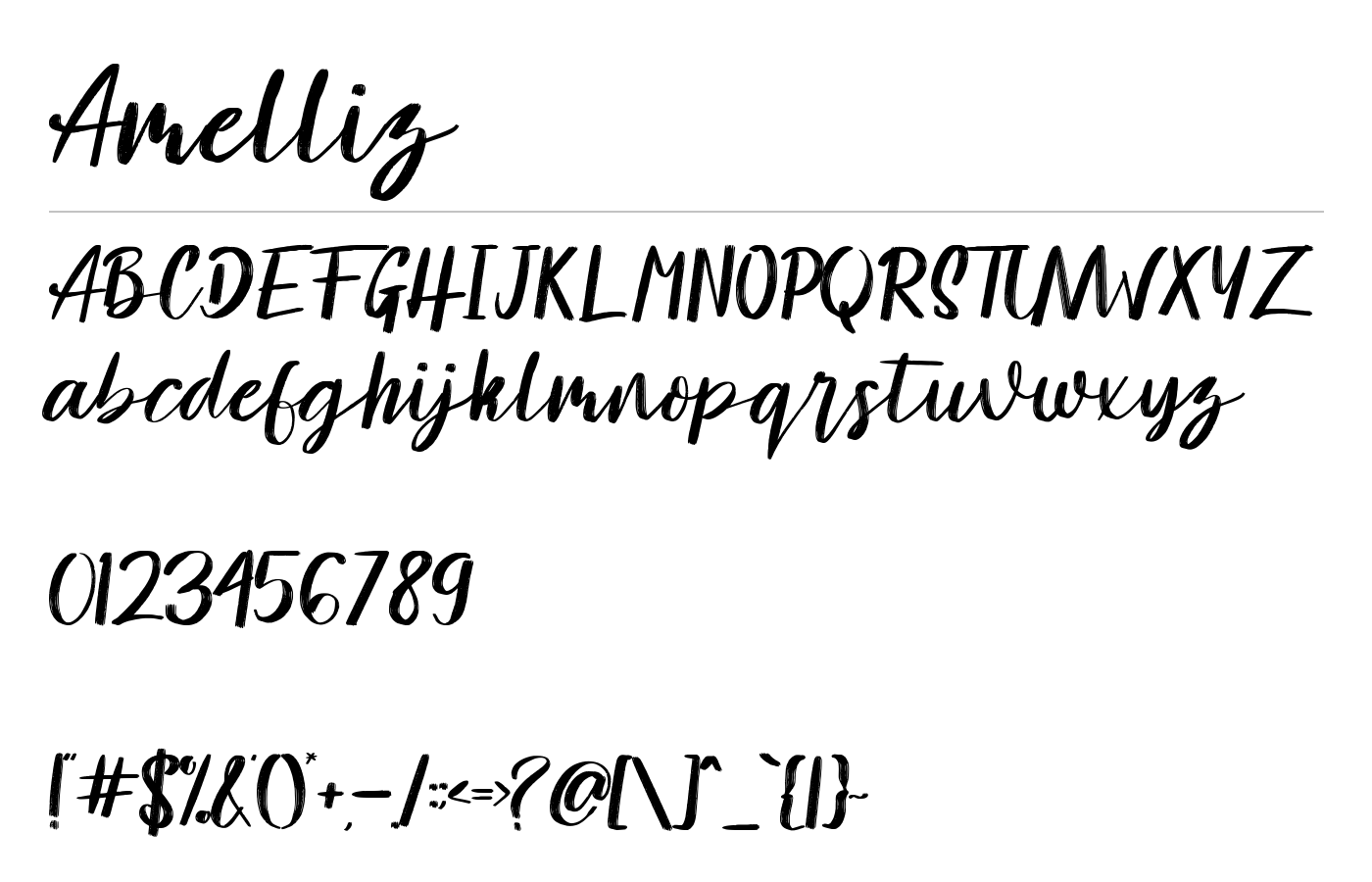 Amelliz Font preview