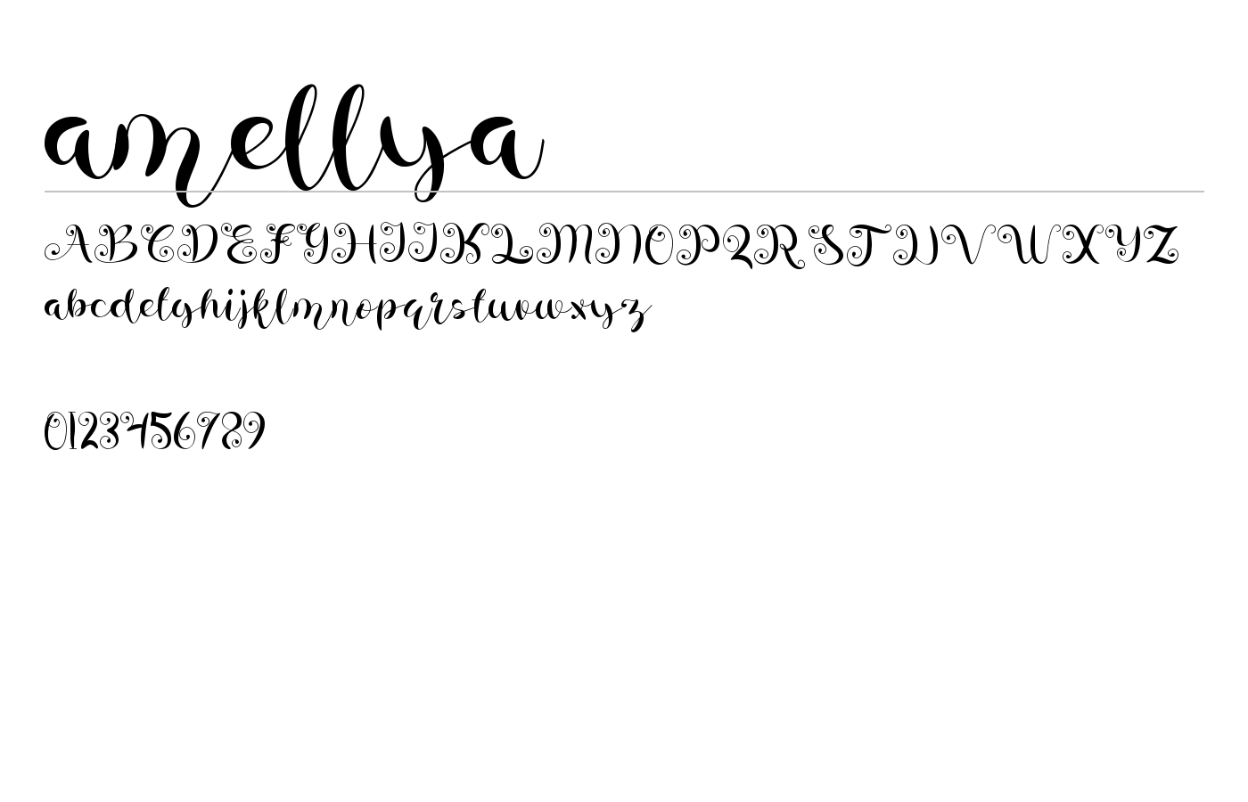 amellya Font preview