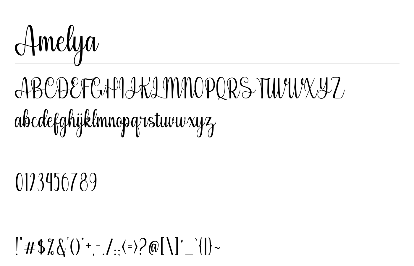 Amelya Font preview