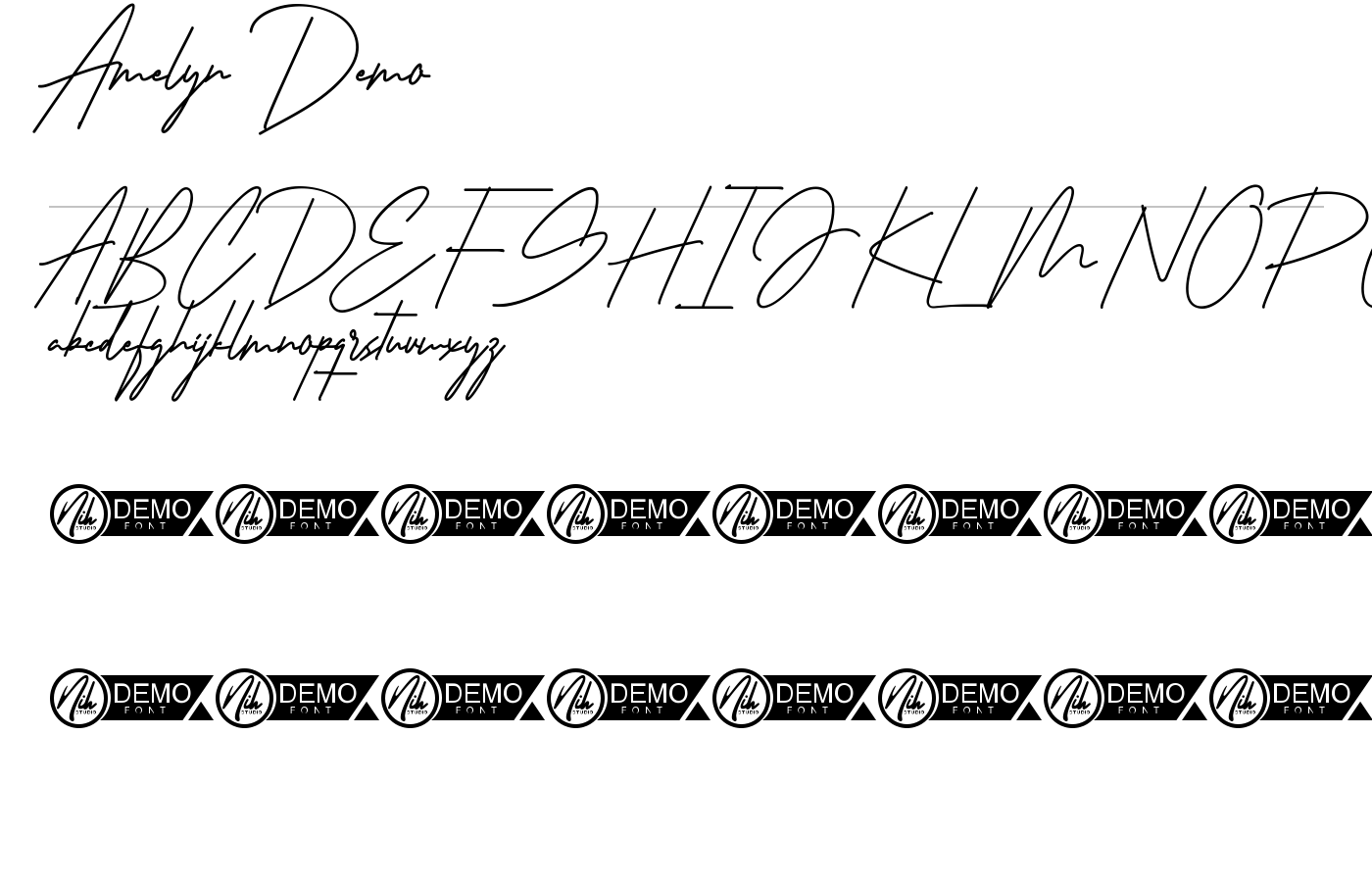 Amelyn Demo Font preview