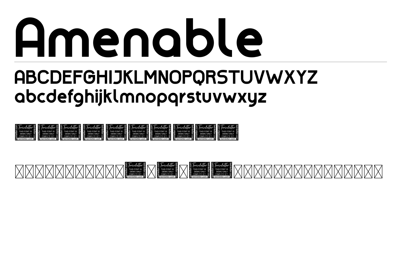 Amenable Font preview