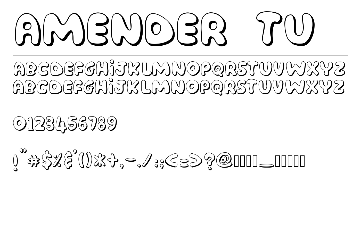 Amender Tu Font preview