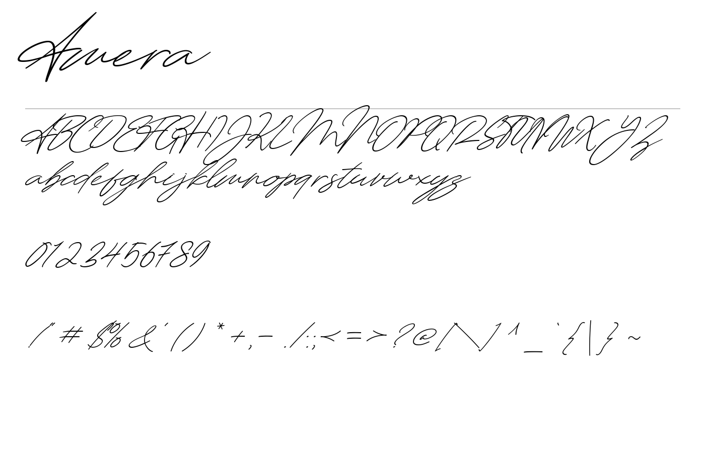 Amera Font preview