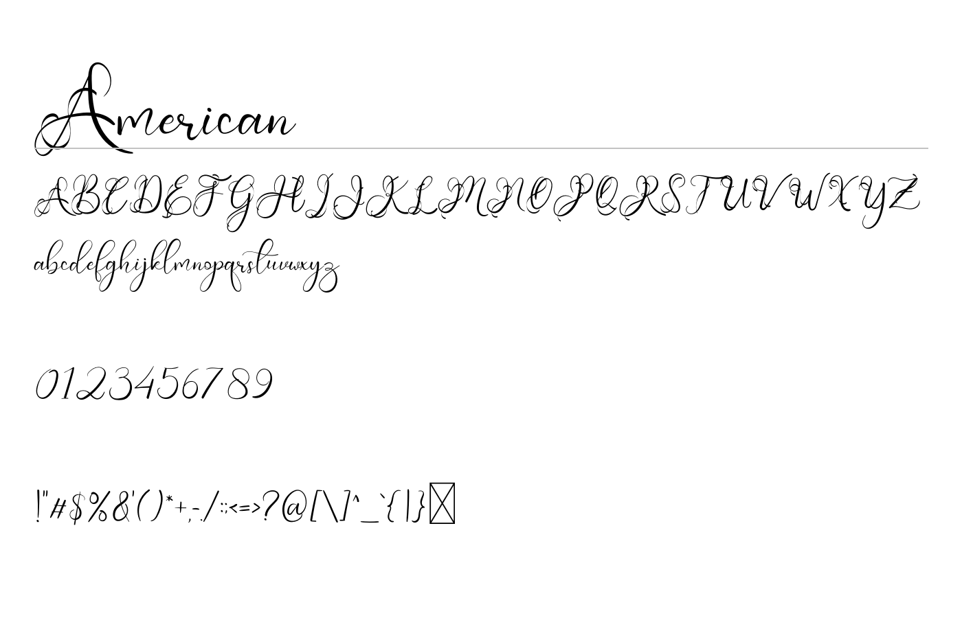 American Font preview