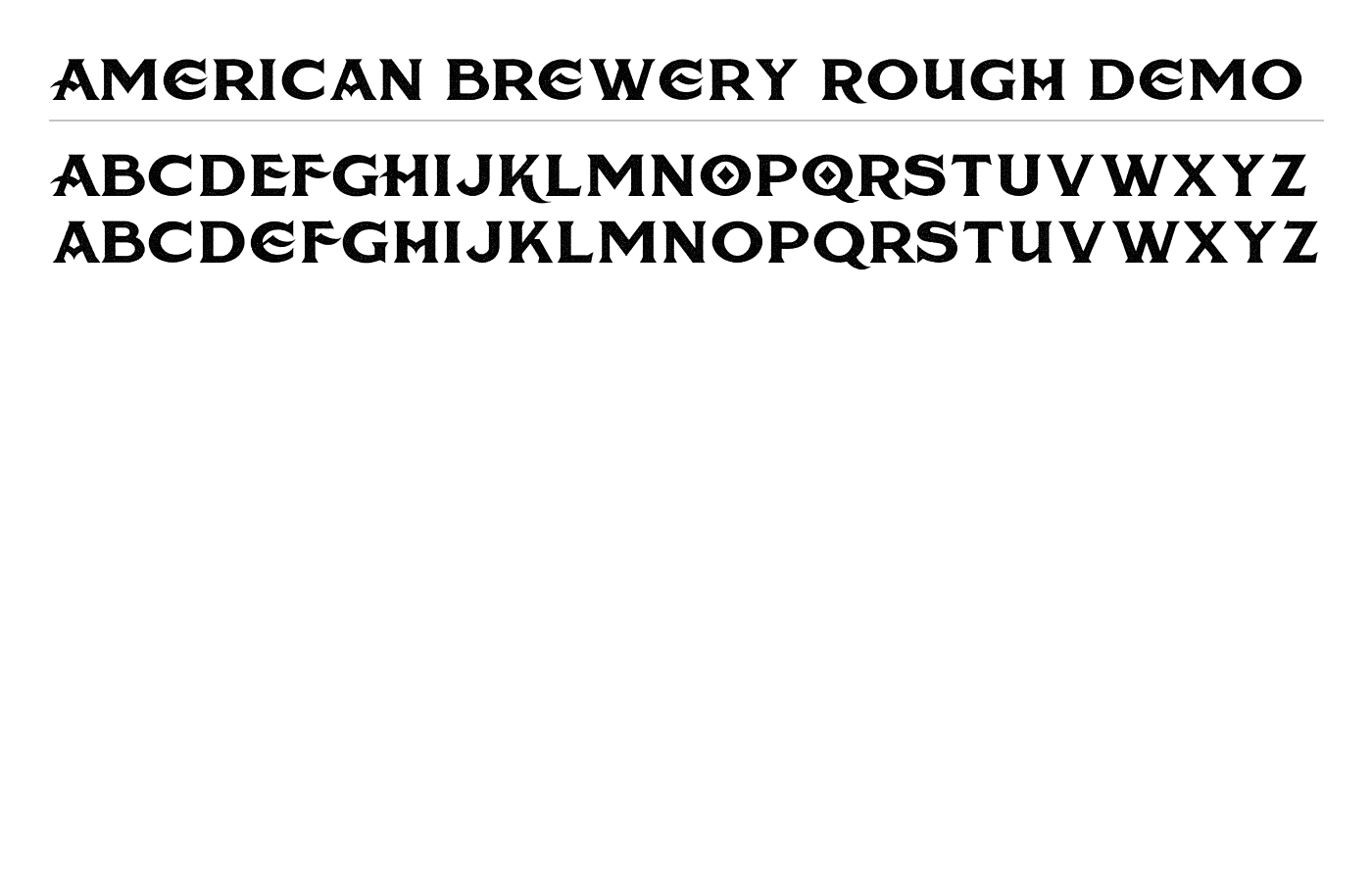American Brewery Rough Demo Font preview