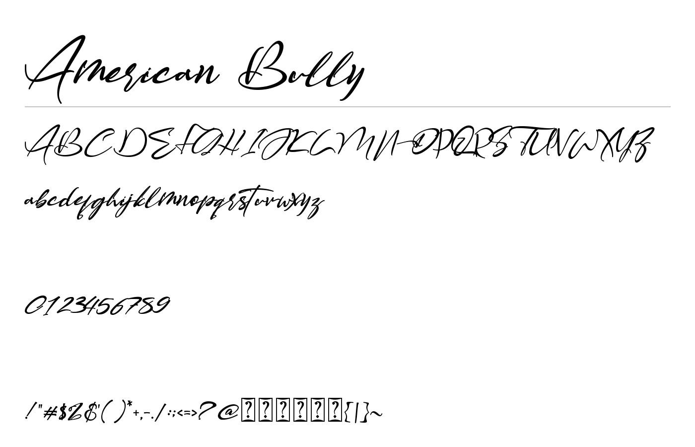 American Bully Font preview