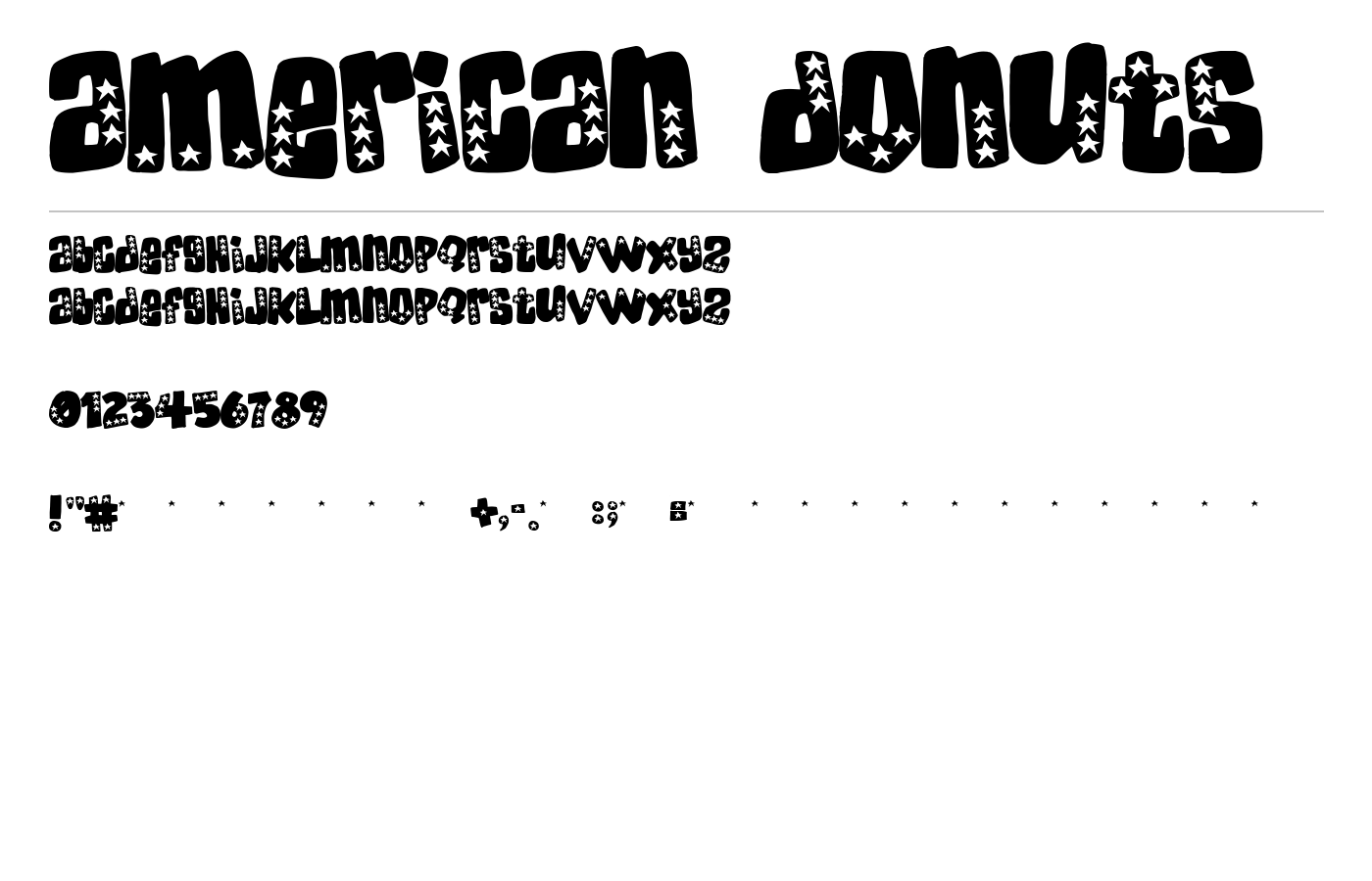 American Donuts Font preview