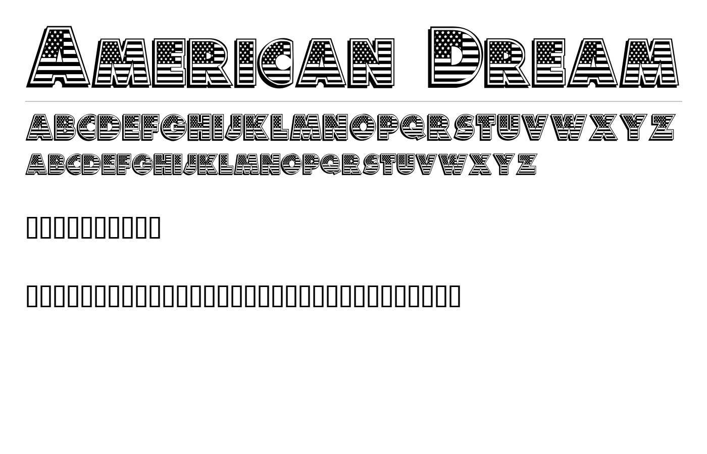 American Dream Font preview