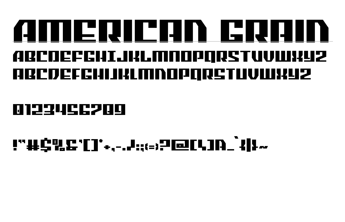 American Grain Font preview