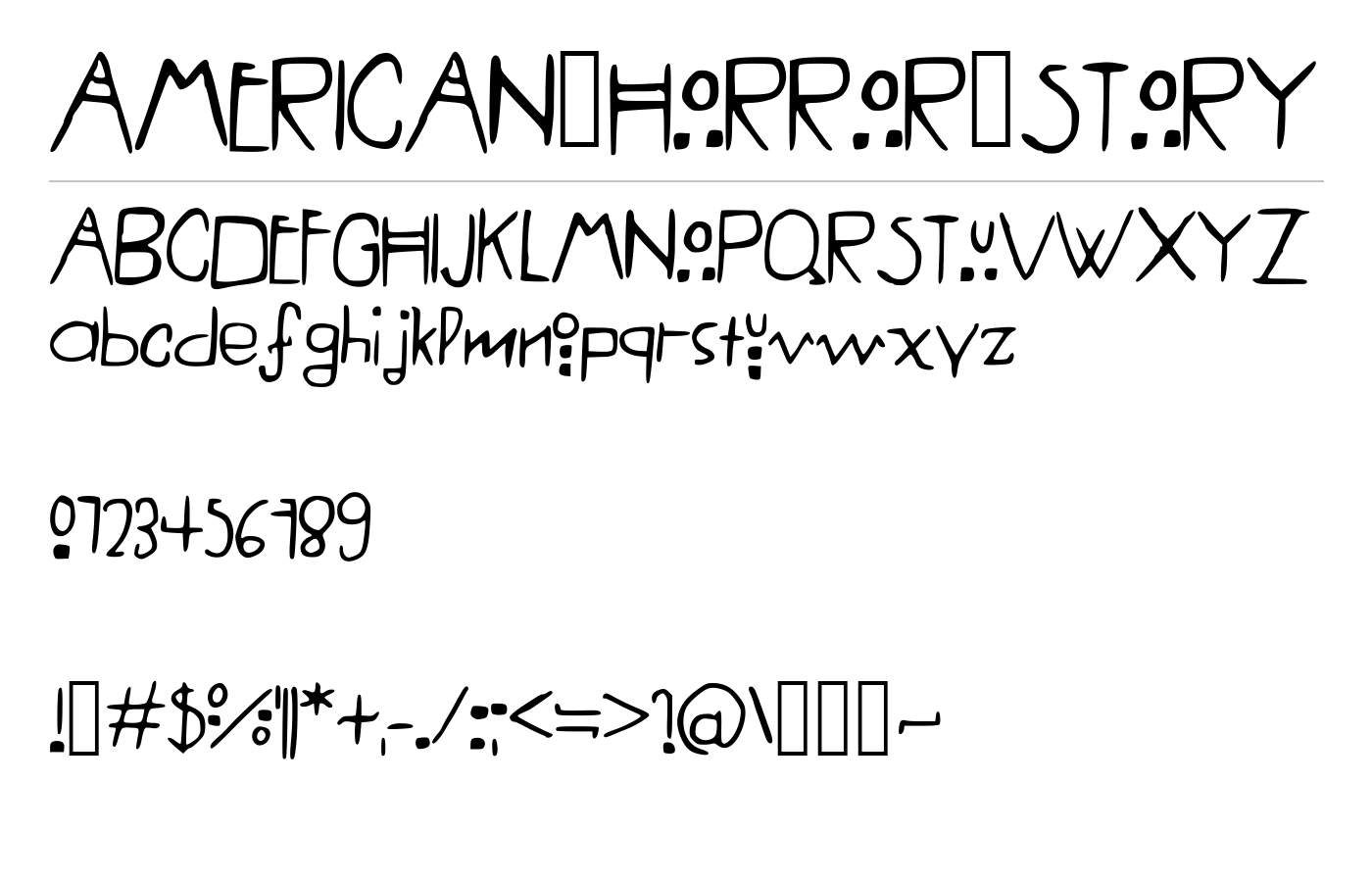 AMERICAN_HORROR_STORY Font preview