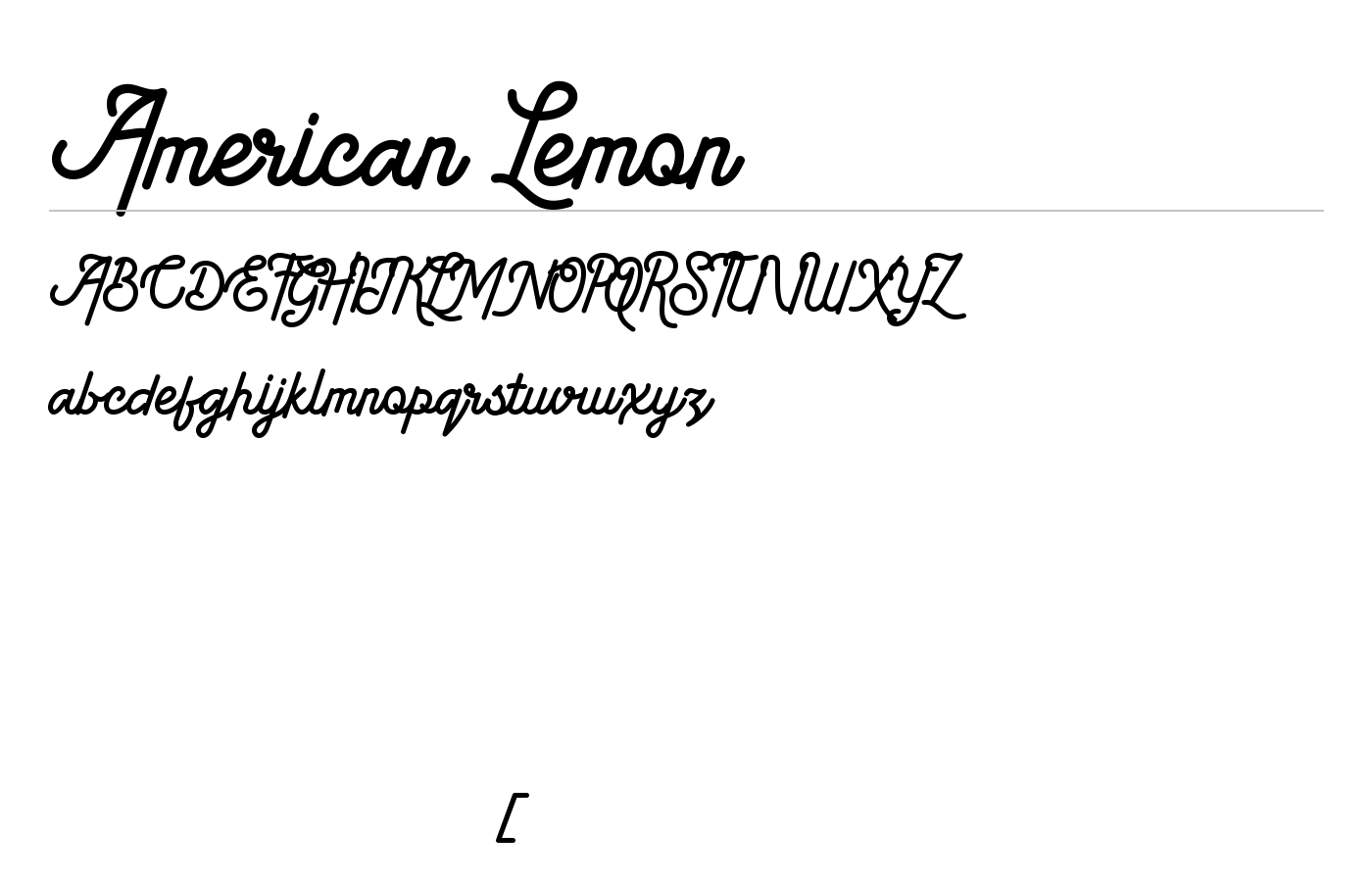 American Lemon Font preview