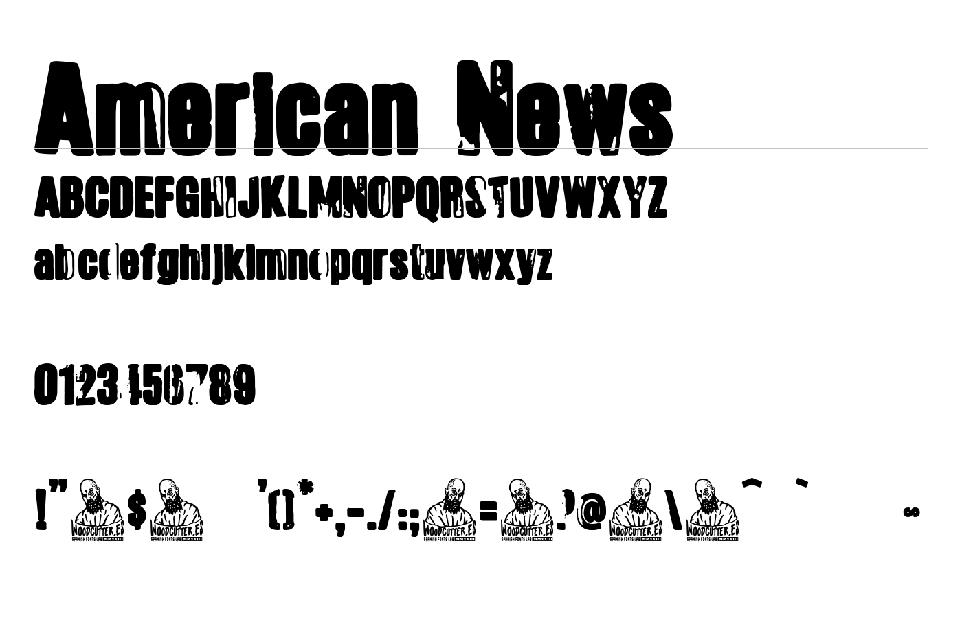 American News Font preview