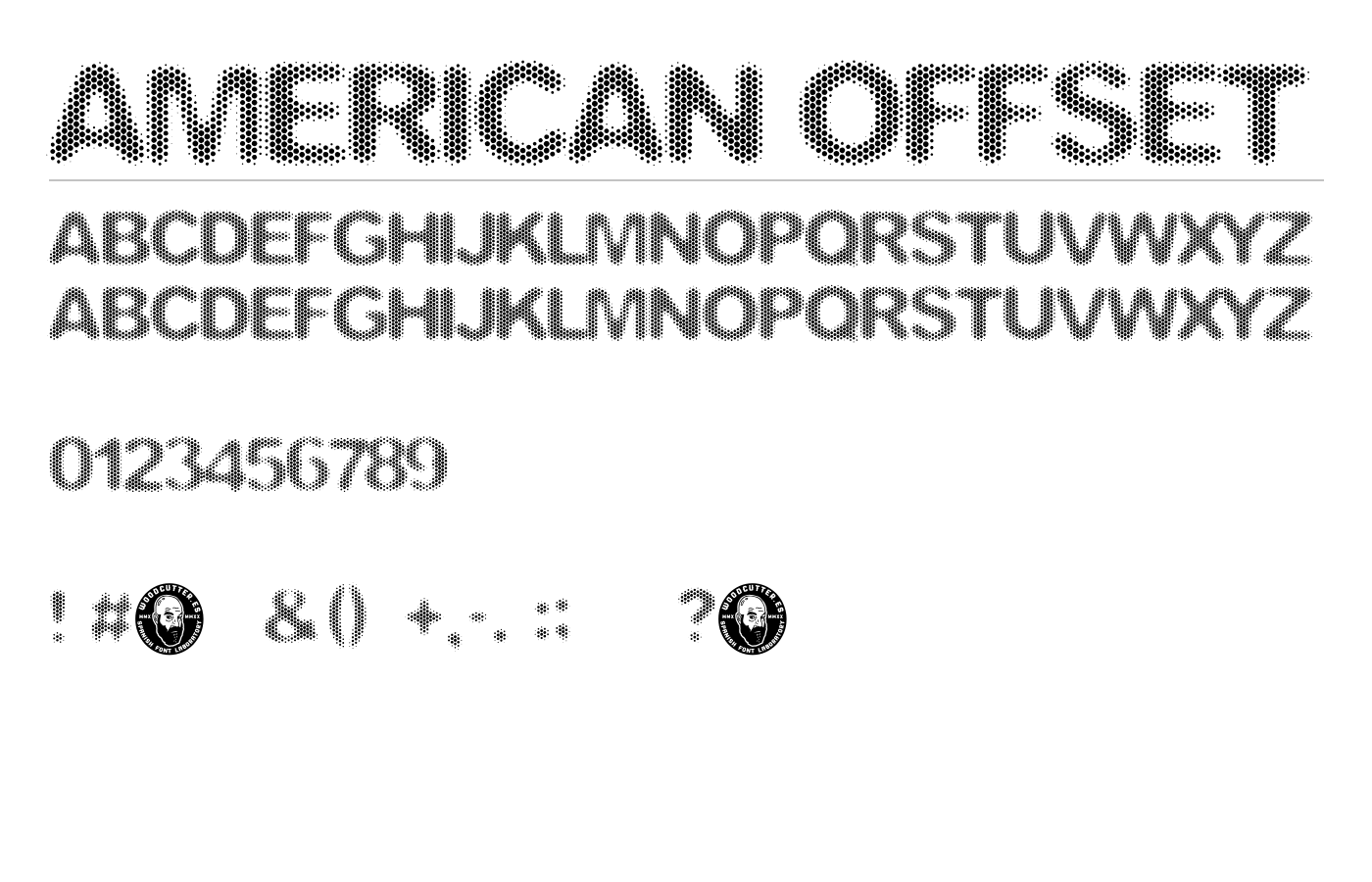 American Offset Font preview