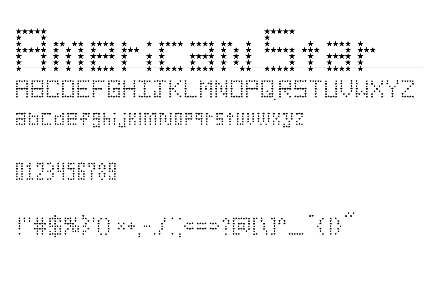 American Star Font preview