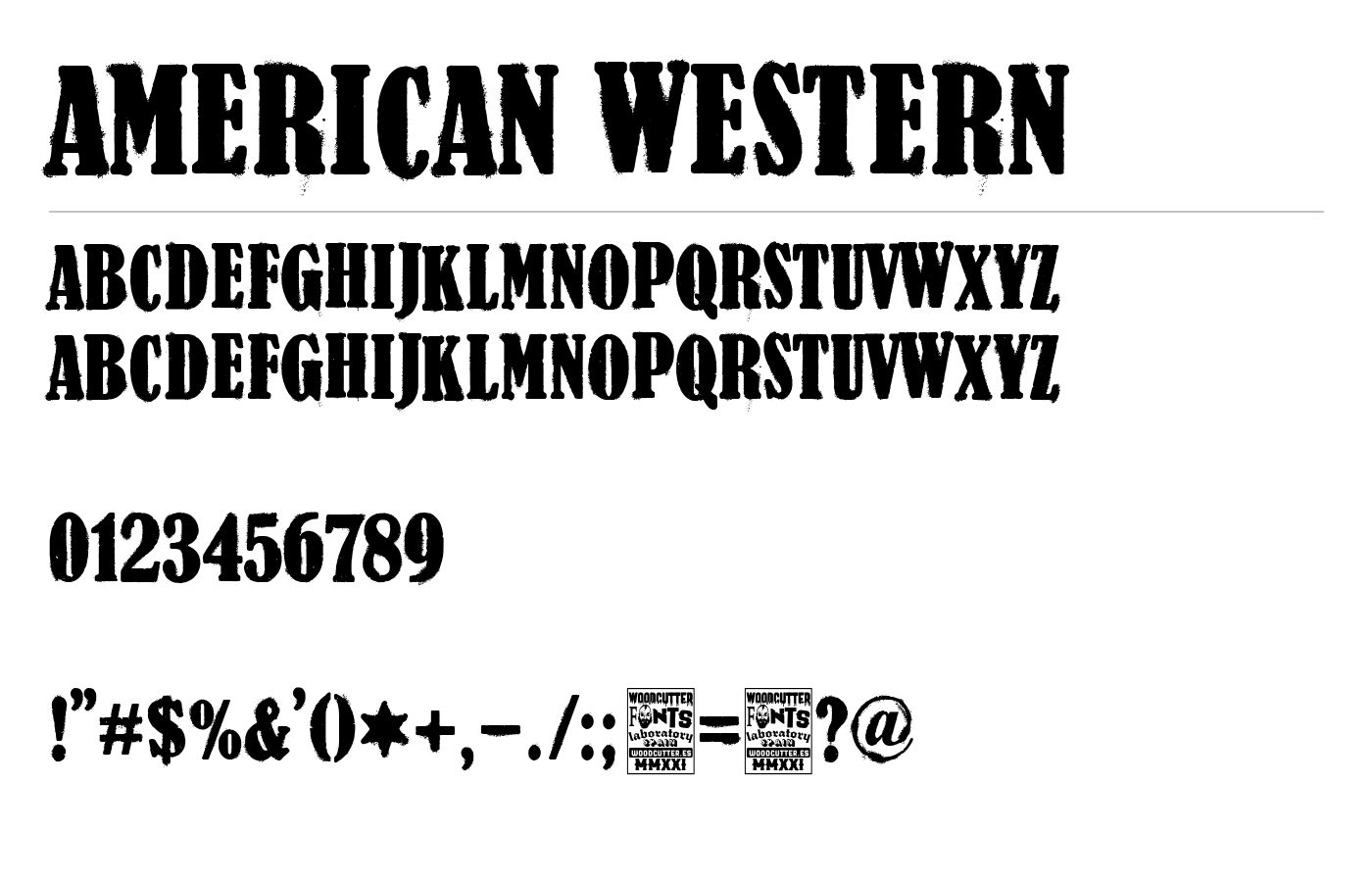 American Western Font preview